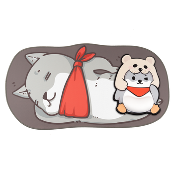 赛睿steelseries适用于摸鱼禁止quin官方卡通可爱立体鼠标垫手托护腕