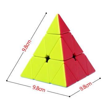 冠星熊幼兒園三角形魔方金字塔兒童動腦玩具 4色金字塔魔方 教程