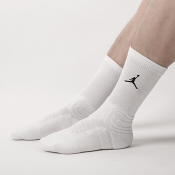 耐克（NIKE） AJ袜子男女袜2023冬季新款运动休闲袜篮球袜耐磨吸汗保暖棉袜 SX5854-101/白色/1双装 M （38-42码）