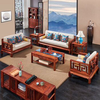 家具非洲花梨(学名:刺猬紫檀)祥云沙发【图片 价格 品牌 报价】-京东