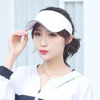 白帽子帽子女夏天空顶遮阳帽韩版防晒无顶鸭舌太阳帽运动跑步户外棒球帽纯色款 白色 魔术贴 均码可调节 男女通用 图片价格品牌报价 京东