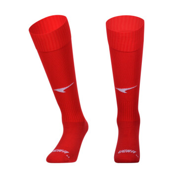锐克（UCAN） UCAN锐克新款透气长筒足球袜 专业比赛运动防滑加厚毛巾底透气袜子A09138 红色 L码