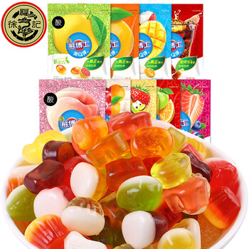 徐福记 熊博士 橡皮糖 60g*10包 十种口味可选 果汁软糖儿童零食 莓果