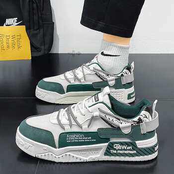 ajwm轻奢潮牌男鞋新款潮流时尚休闲运动鞋男百搭舒适软底网面鞋子男