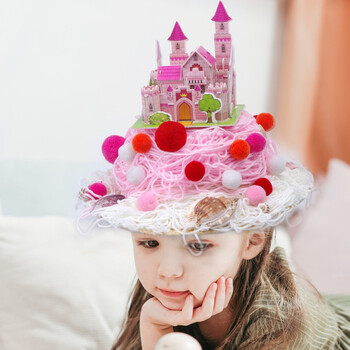 复活节帽子cosplay服装表演走秀diy幼儿园手工创意帽子制作材料包1