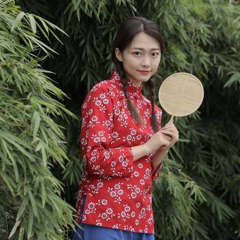 演出服民族风服装村姑服装c棉碎花衣服乡村风怀旧服装村姑 红碎花:单