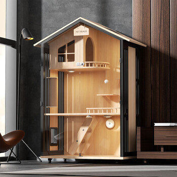 猫别墅猫柜子实木超大型空间室内猫咪豪华猫窝猫舍猫屋家用猫笼子全