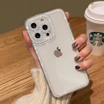 ins小红书同款闪粉14手机壳11适用苹果12promax仙女iphonexs网红 透明