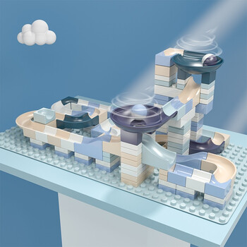 大颗粒积木拼装套装小孩儿童玩具男孩女孩早教玩具拼插滑道36岁圣诞