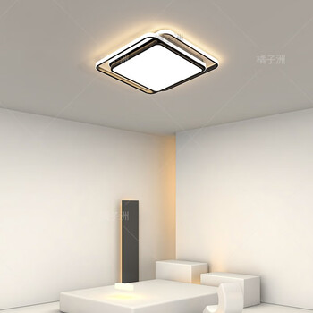 新款灯具大全客厅大灯现代简约大气房间主卧室led护眼吸顶灯长方 普通