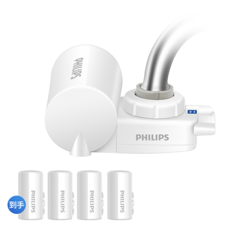 飞利浦（PHILIPS）水龙头净水器家用水龙头过滤器 厨房自来水过滤器净水机 WP3828一机四芯套装（含附件）