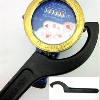 拆家用水表盖用扳手拆换水表玻璃扳手月牙扳手钩形圆螺母钩头扳90 95 4分 6分水表用 图片价格品牌报价 京东