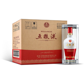 五粮液1618 浓香型白酒52度500ml*6瓶整箱装自饮送礼佳选