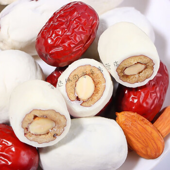 味优福卡滋乐奶枣巴旦木奶枣夹心奶枣杏仁独立包装 125g 日期新鲜