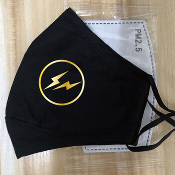 卡若登潮男口罩藤原浩闪电男女创意潮牌男女网红时尚学生潮流闪电烫金