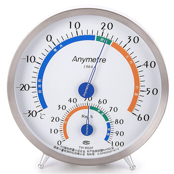 th602f高精度室内温湿度计家用指针式机械温度计家庭工业 602f(配带