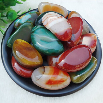 花玲珑 南京雨花石原石天然鹅卵石石头花盆鱼缸装饰彩石头彩色小石子