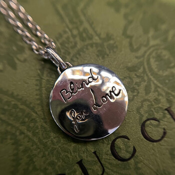 gucci 古驰 blind for love 爱无畏银项链送男友送女友生日礼物复古