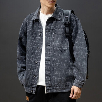 胖胖兄牛仔外套男宽松休闲工装夹克男士秋季新款牛仔衣男生秋装牛仔服