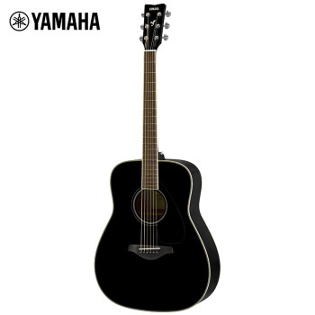 雅马哈（YAMAHA）FG820BL单板民谣吉它升级版木吉他jita桃花芯背侧板41英寸黑色亮光