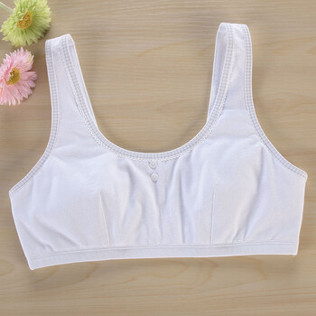 小女孩内衣发育期胸罩小学生9-12岁儿童文胸背心胸衣抹胸裹胸棉 白色