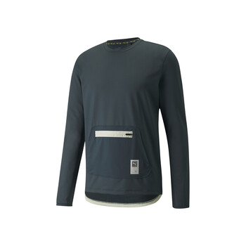 彪马puma男子可回收环保系列跑步长袖t恤521412灰蓝色42l180100a