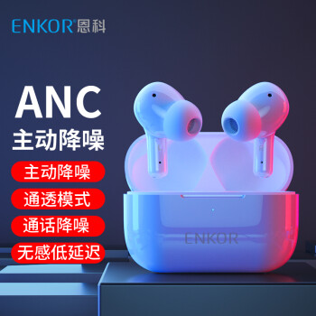 恩科 （ENKOR）EW28 主动降噪真无线蓝牙耳机智能触控商务运动入耳式适用于苹果华为小米手机耳机通用