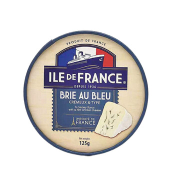 法兰西布里奶酪brie cheese 生酮必然小文卡芒贝尔奶酪蓝纹芝士 125g