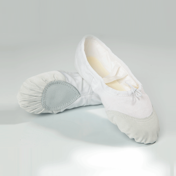 柏屋舞蹈鞋女软底夏成人跳舞鞋芭蕾舞鞋儿童练功鞋猫爪鞋瑜伽鞋白色33