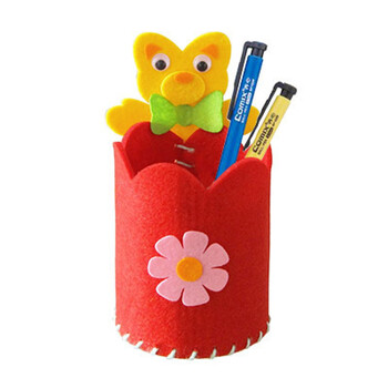 朵絮儿童手工布艺笔筒立体diy玩具幼儿园宝宝创意粘贴制作不织布批发