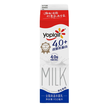 优诺高品质 优诺 Yoplait 全脂牛奶950ml 高品质高钙鲜奶优质乳蛋白早餐低温牛乳 行情报价价格评测 京东