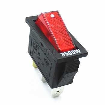 电锅开关配件按钮3脚2档多功能电热饭锅多星锅电炒锅船型三脚带灯 印