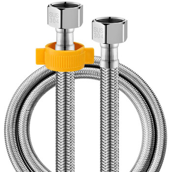 加厚防爆马桶进水软管不锈钢金属编织管冷热面盆龙头冷热上水软管150