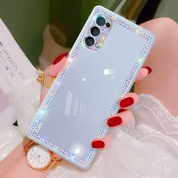 5手机壳女款reno5pro镜头全包防摔高档奢华网红玻璃壳reno5pro烟灰蓝