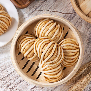 老长沙银丝卷30个装手工花卷馒头粗粮佛手卷烧麦包子馒头面点速食早餐