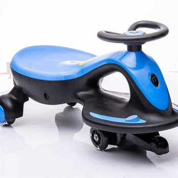 好孩子儿童扭扭车万向轮防侧翻宝宝溜溜车可坐大人电动扭扭车蓝黑电动