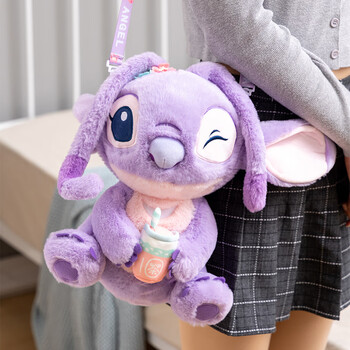 史迪仔玩偶耳朵会动的毛绒玩具史迪奇公仔娃娃 斜挎包包】25㎝安琪