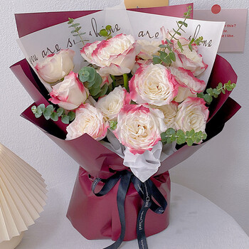 爱清清鲜花速递碎冰蓝玫瑰花束表白送老婆生日礼物全国同城配送花店