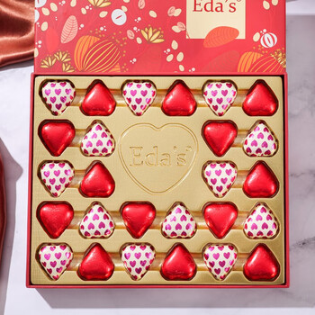 原装进口牛奶巧克力礼盒装生日情人节日送女友礼物红色礼盒装送礼袋