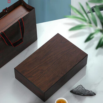 一斤装安化黑茶茯砖茶礼盒装空盒hx黑檀木茶砖礼盒如需整箱请拍20套