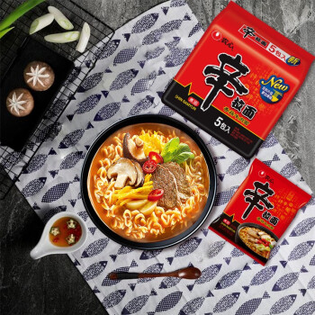 农心辛拉面 农心香菇牛肉味辛拉面方便面袋面速食零食品家庭囤货必备五连包120g 5包 行情报价价格评测 京东