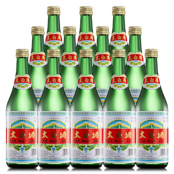 太白酒50度普太绿瓶凤香型太白高度白酒整箱500ml12