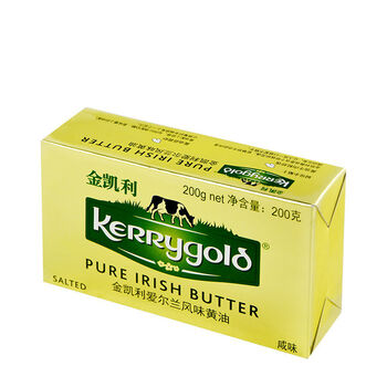 金凯利黄油淡味草饲黄油200g爱尔兰动物发酵黄油烘焙原料金凯利咸味