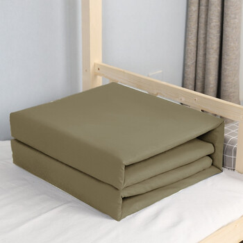 速成叠被神器军绿色固定装箱发货纯棉手工定型被四折手感真实无添加