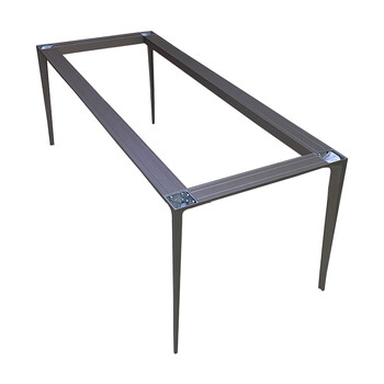 稳东铝合金实心餐桌脚架岩板餐台意大利金奖桌腿简约现代办公桌腿支架