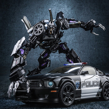 人金刚模型超大机器人大黄蜂男孩儿童合金4警车路障合金版精美礼盒