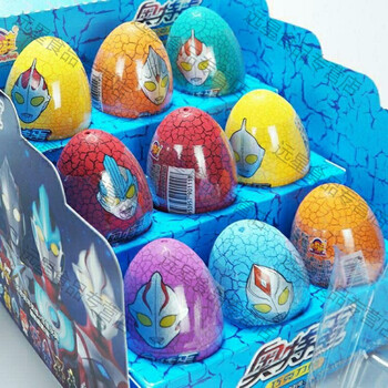 fghgf 奥特蛋整盒奥迪蛋15个奇趣玩具蛋巧克力豆添乐卡通奥特曼儿童