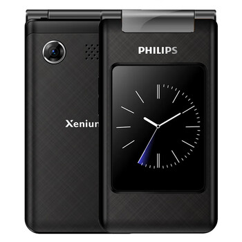 philips飞利浦e212a老人手机翻盖机老人机超长待机老年翻盖手机深锖色