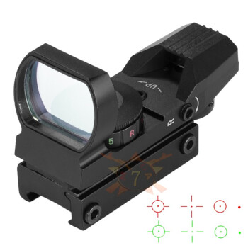DIANA 红色四变点全息瞄准器 红膜四变点内红点全息瞄准镜 全金属上下左右可调节瞄准仪寻鸟镜 黑色HD101四变点20MM