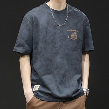 采夏季新款恤男男款宽松短袖男装体恤重磅棉衣服大码定制联名款黑色m